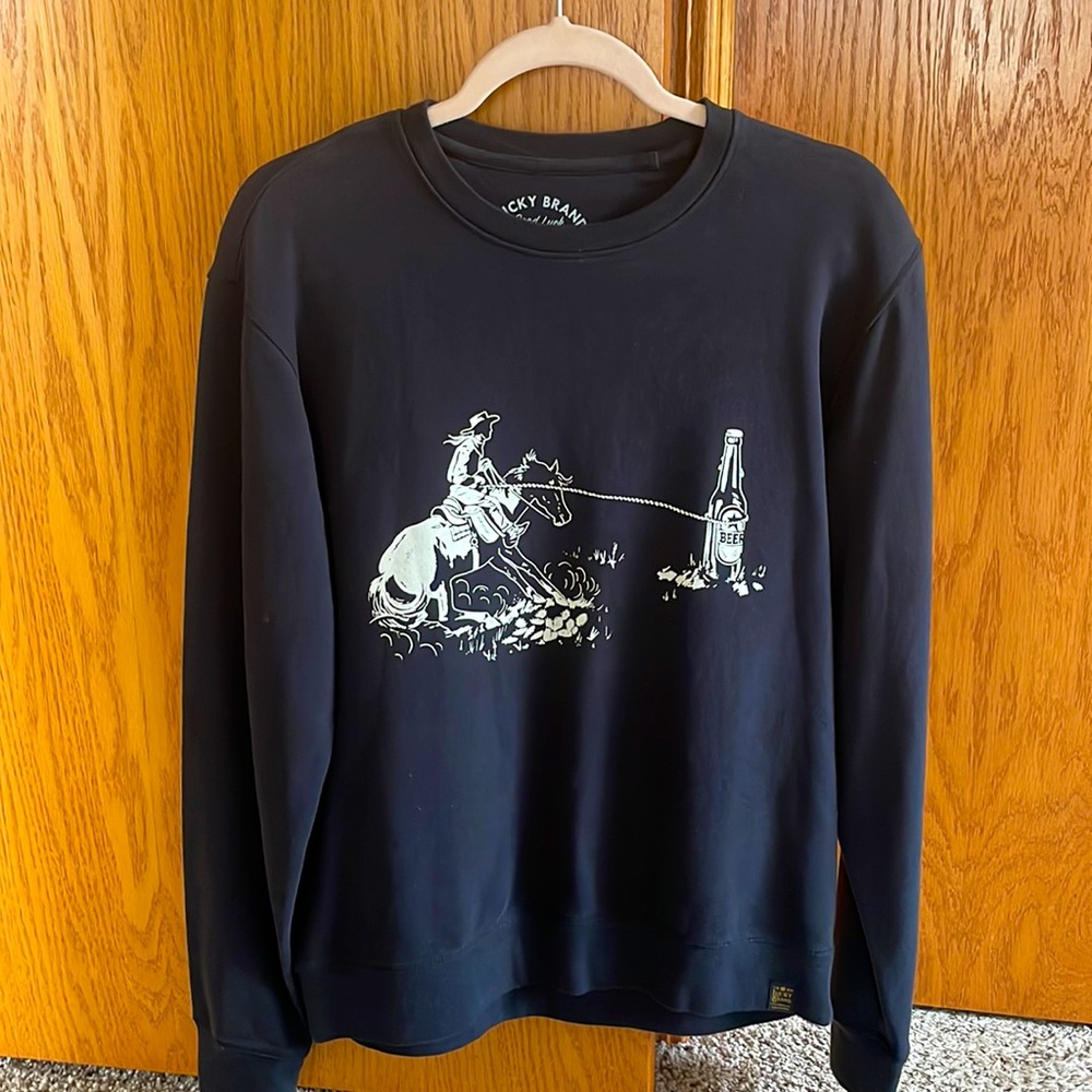 Lucky Brand sweatshirt,black,small.